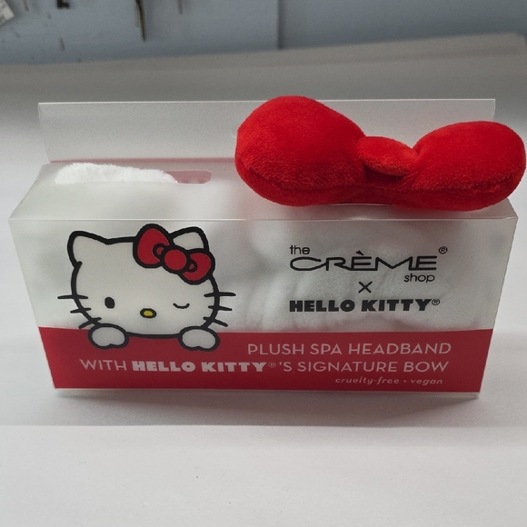 Hello Kitty Accessories - Hello Kitty Plush Spa Headband with Signature Bow New